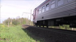 Электропоезд ЭТ2М-096 с негодующим машинистом, Ленобласть / EMU ET2M-096