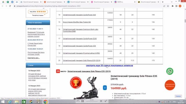 Эллиптический тренажер CardioPower PRO XE200 отзывы и обзор репутации в интернете смотреть онлайн
