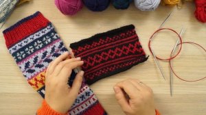 Жаккардовые гетры: курс по вязанию спицами (Первый урок)