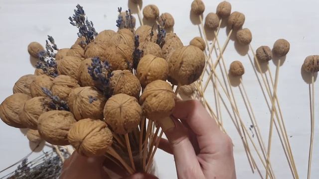 Как сделать букет из орехов