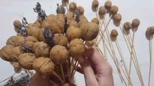 Как сделать букет из орехов