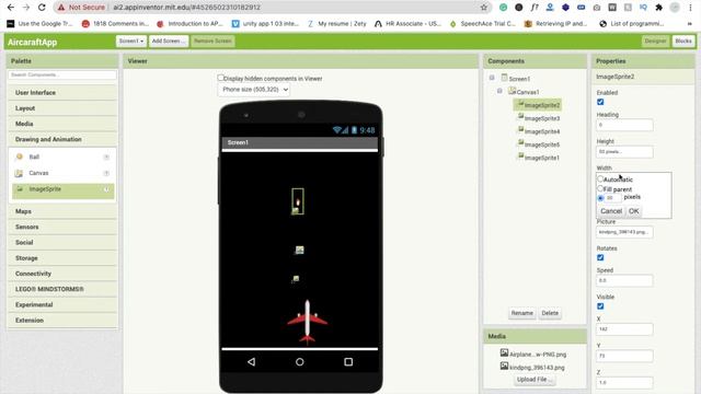 How to make a aircraft game in mit app inventor 2