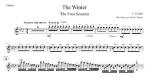 A. Vivaldi - Winter 1. Movement - The Four Seasons | violin sheet music | piano accompaniment
