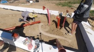 Канализация в доме из ГАЗОБЕТОНА | Своими руками