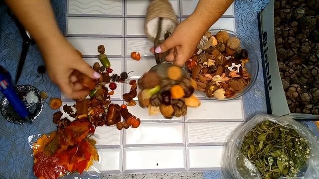 Осенние поделки из природного материала. DIY Осенний топиарий смотреть онлайн