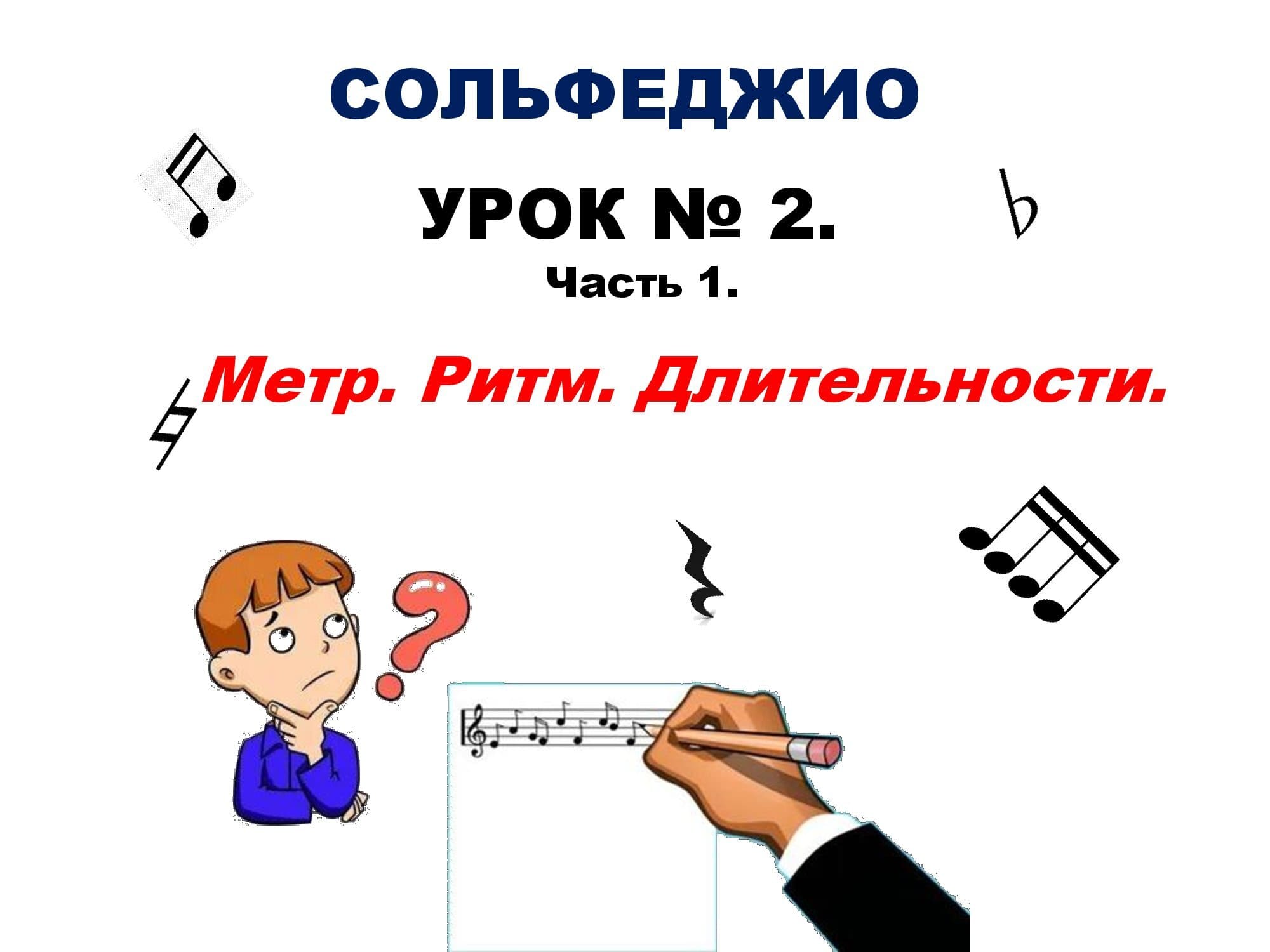 Урок № 2. Часть 1. Ритм. Метр. Длительности нот.