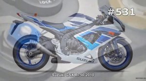 #531. Самый мощный мотоцикл Suzuki GSX R750 2010