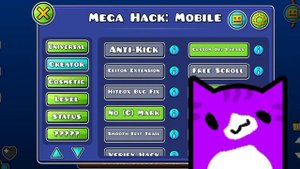 Все функции Mega Hack Mobile за 9 минут (feat. WeoLina) || Geometry Dash