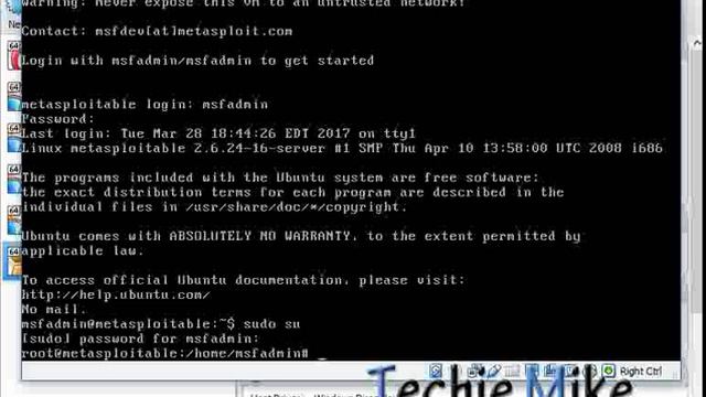 Metasploitable Password