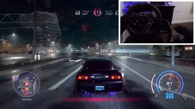 Nissan 180SX - Need For Speed Heat | Logitech G29 Gameplay | Escaping Police Chase | смотреть онлайн