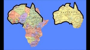 Как нарисовали С.Америку, Антарктиду и Австралию.Настоящая карта мира.