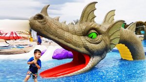 Crazy АКВАПАРК Видео для детей WATER PARK KIDS FUN Outdoor Playground for kids Family Amusement Park