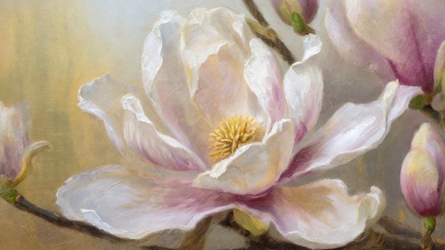 Vintage Magnolia Art Collection #2 | 4K TV Frame Art Screensaver | Vintage Moody Inspired Floral Ar смотреть онлайн