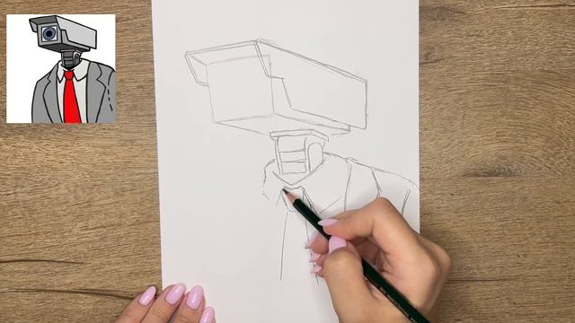 How to draw CAMERAMAN FROM SKIBIDI TOILET | como dibujar a CAMERAMAN смотреть онлайн