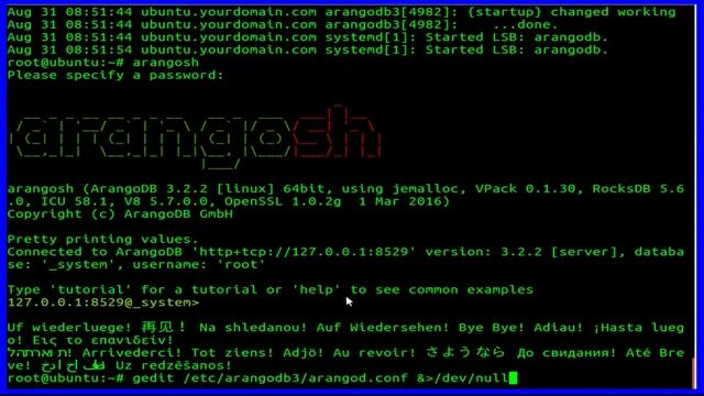 How To Install and Configure ArangoDB on Ubuntu 16.04