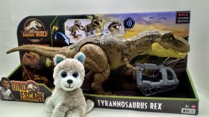 Тиранозавр Рекс и щенок Митя! Обзор игрушки Jurassic World Атакующий Тирекс GWD67