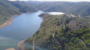 Barragem da Bravura, Odiaxere, Portugal. Drone