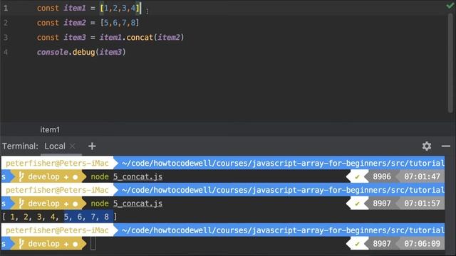 5: How to concat Javascript arrays - JavaScript Tutorial