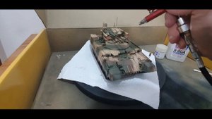 Нанесение полуматового лака на сборную модель БМПТ "Терминатор". Звезда. 1/35.