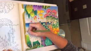 Tutorial 6 Johanna Basford Magical Jungle - trees and waterfalls