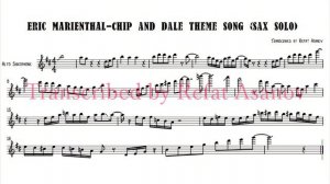 Eric Marienthal Solo Transcription - Rescue Rangers Theme Song