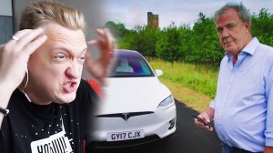 Top Gear против Теслы Варпача! Джереми Кларксон обзор на Tesla Model X в День рождения Warpath