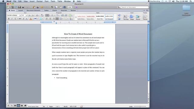 Microsoft Office Word Paragraph Formatting mac OS Beginner Tutorial How To video