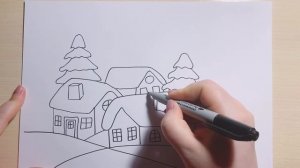 Как нарисовать новогодний рисунок детям? Урок рисования для детей. Рисунок на Новый Год