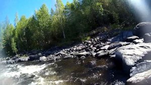 Сплав по реке Охта. Прохождение порога Кивиристи.