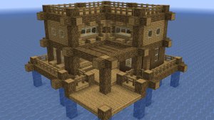 Майнкрафт - Как построить простой дом на воде. Minecraft