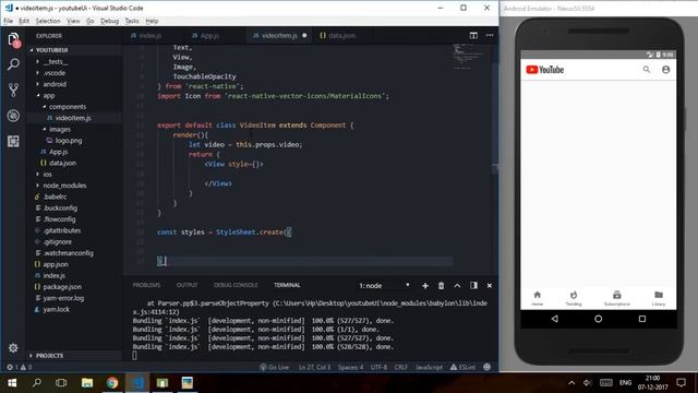 React Native Tutorial (Only UI) - Building Youtube UI in 30 Mins