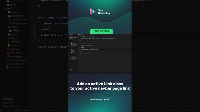 Add Active Link Classes to Vue Router Links