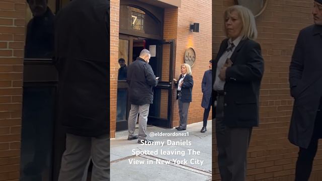 Stormy Daniels leaving The View in New York this morning Promoting Her new documentary Stormy,#trum