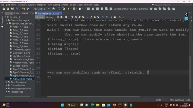 #23- Main Method in java | Learn Complete #java in Hindi | Java Standard Edition
