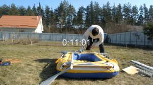 Сборка надувной лодки под парусом (версия 5)