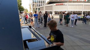 INTERSTELLAR vs. Demonstration - Piano in Public - Street Piano by David Leon