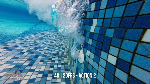 DJI Action 2 Swimming Pool Test 120fps Horizon Steady