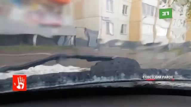 На Новосинеглазово обрушился град