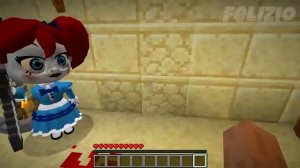 Squid Game Doll VS Huggy Wuggy VS Poppy Playtime Girl VS Evil Minion Family RIP - Minecraft Gamepla