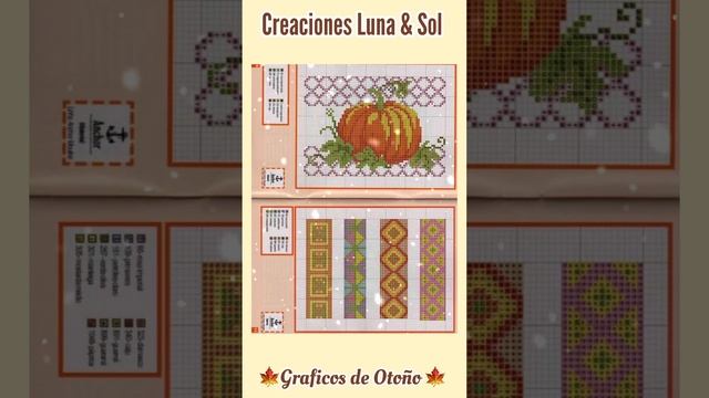 Graficos de Otoño #1 #crossstitch #puntodecruz #crossstitchpatterns #embroidery #otoño #fall