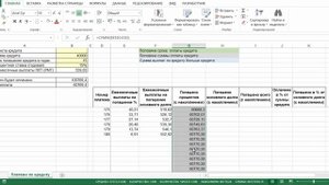 Аннуитетный кредит в Excel (функции ПЛТ, ПРПЛТ, ОСПЛТ)