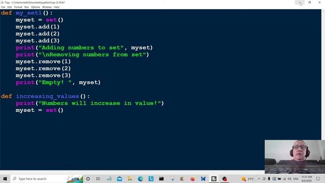 Python Sets (CREATE ADD REMOVE) Beginners FUN Coding Tutorial 2022
