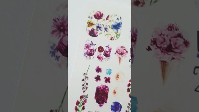 Наклейки для ногтей, водные слайдеры для маникюра декор дизайна слайдер . Стиль Весна/цветочки 4095