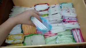 собираю прокладки на эти месячные / сбор прокладок / октябрь / Настя 🧸✨