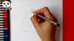 How to draw a dress easy | Як намалювати плаття принцеси | Как нарисовать платье  красивое принцесс
