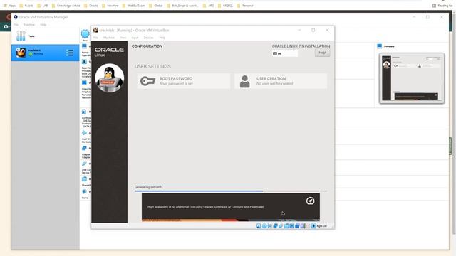 Installation of Oracle Virtual Box Software & Installation of Oracle Linux - Post N/W Configuration смотреть онлайн