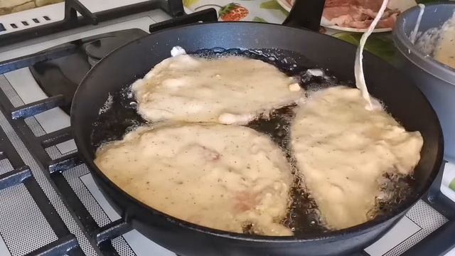Отбивные в луковом кляре