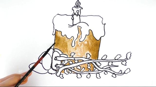 Рисуем Пасхальный Кулич ???, Пасха для малышей смотреть онлайн