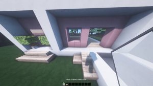 Minecraft Modern pink house - Build Tutorial?with two floors?