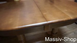 Обеденный стол из массива дерева Трансформер овальный.avi